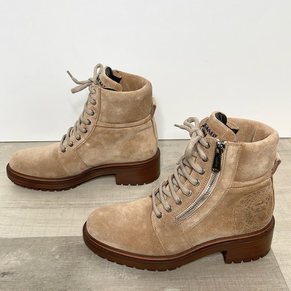 Balmain Tan Suede Ranger Army Lace-up Boots - Picture 10 of 16